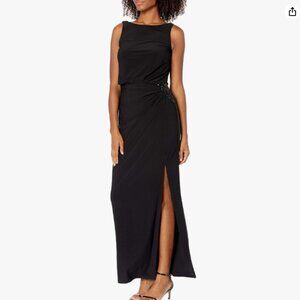 Chaps Women's Jersey Cowlback Evening Gown